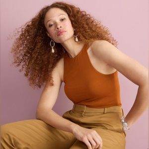 J. Crew NWT FormKnit High-Neck Cutaway Tank Top